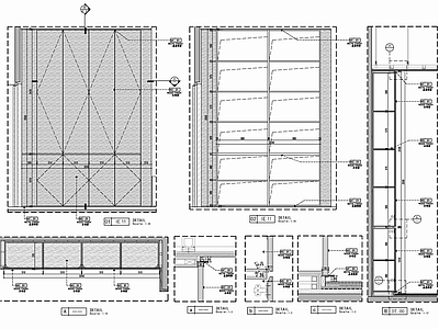 现代家具节点详图 木饰面储物柜 柜体节点 装饰柜 合页五金 书柜储物柜 施工图