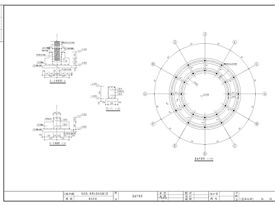 现代廊架节点 圆形架 施工图