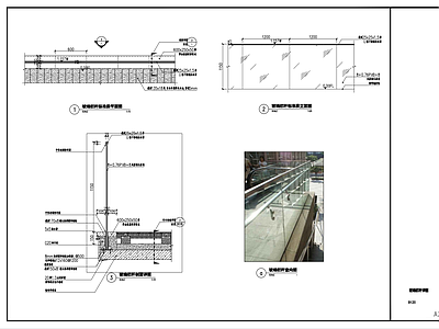 现代商业景观 玻璃详图 施工图