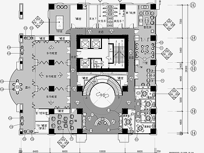 现代轻奢会所 广东综合休闲会所 SPA桑拿 棋牌 施工图