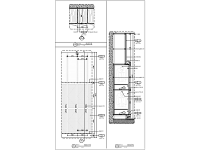 现代家具节点详图 公共更衣间节 施工图