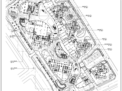 现代商业景观 提升工程 漾街区景观工程 施工图