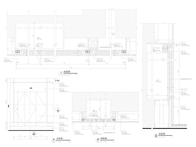 现代门节点 详图 剖面 大样 施工图