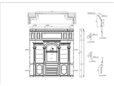 美式家具节点详图 柜体节点 施工图