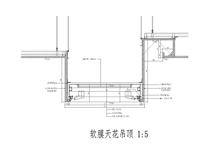 现代吊顶节点 家装节点 石膏板 轻钢龙骨 施工图