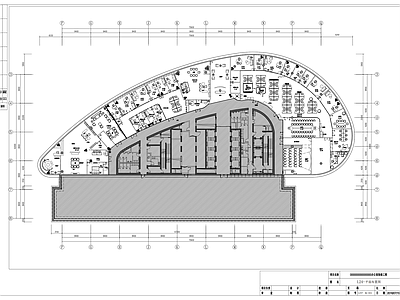 现代整体办公空间 2200平办公 办公 施工图