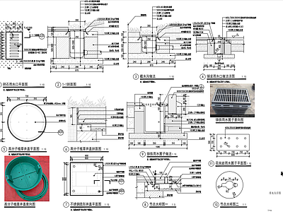 给排水节点详图 雨水口节点 排水沟节点 施工图