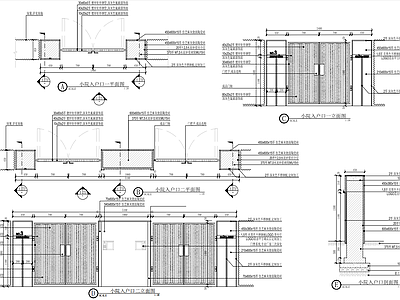 现代新中式门楼节点 乡村小院入户大 施工图