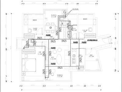 现代整体家装空间 家 施工图