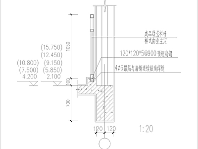 栏杆 扶手1 施工图