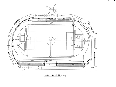 现代其他建筑 风雨球场建筑施工 施工图