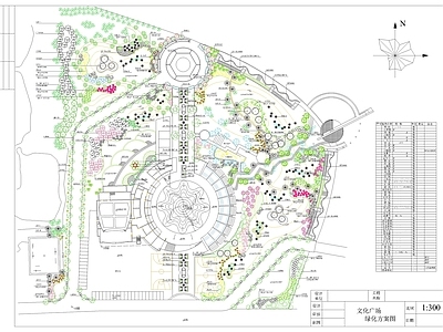 景观平面图 某广场种植平面图 施工图