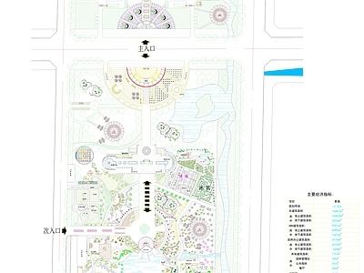 景观平面图 某广场景观平面设 施工图