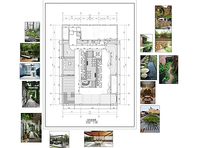 现代屋顶花园 园景观 景观方案布置图 施工图