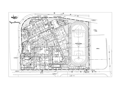 现代校园景观 中学全套景观施工 小学景观全套施工 全套施工 施工图