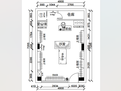 现代服装店 服装店 施工图