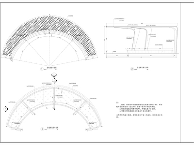 现代廊架节点 曲线廊架组合 创意廊架全套详图 景观廊架详图 景观亭详图 节点详图 施工图