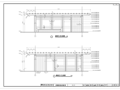 现代廊架节点 廊架 架 木构 施工图