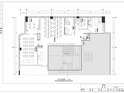 现代整体办公空间 285平办公 办公 施工图