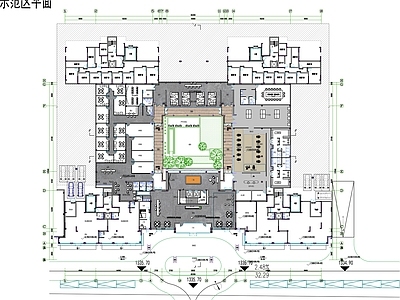 现代侘寂售楼处 高端售楼部 接待会所 样板间 平面布局 施工图