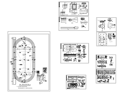 现代其他建筑 300体育场建施 施工图