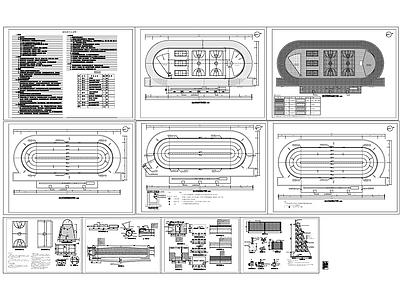 现代其他建筑 250米运动场施 施工图