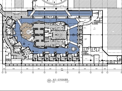 现代酒店 国际游泳馆 水疗SPA 会所 公区 施工图