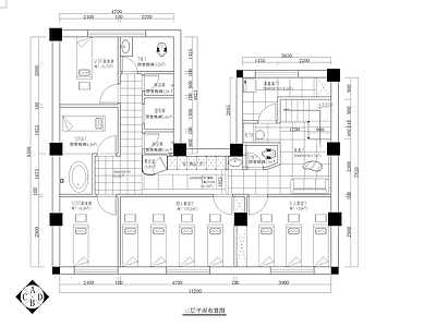 美容院 美容店装修方案图 施工图