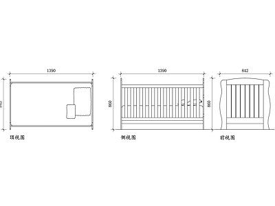 现代床 婴儿摇篮设计 木质摇篮模型 婴儿摇篮结构图 婴儿摇篮布局 木质摇篮平面图 施工图