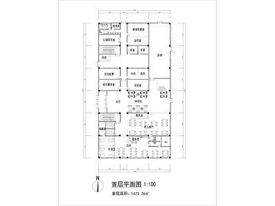 现代养老院 平面方案 施工图