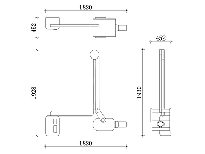 现代医院 医院牙科X光机 牙科X光设备 医用牙科X光机 牙科X光机厂家 定制牙科X光机 施工图