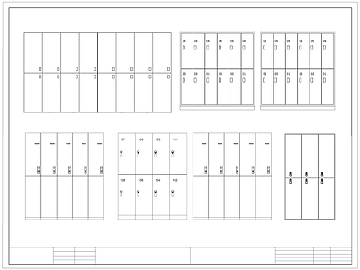 现代柜子 储物柜 更 寄存柜 置物柜 施工图
