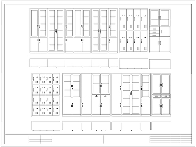 现代柜子 储物柜 更 寄存柜 置物柜 施工图