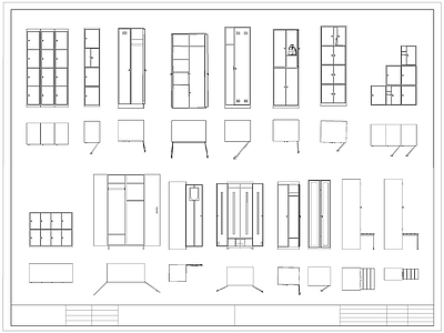 现代柜子 储物柜 更 寄存柜 置物柜 施工图