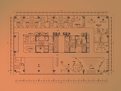 现代新中式整体办公空间 办公室1700㎡ 施工图