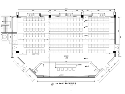 现代简约报告厅 多功能 多功能演讲厅 多功能综合演播厅 施工图