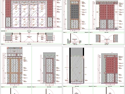 现代门节点 表 工装表 客房表 节点 表 施工图