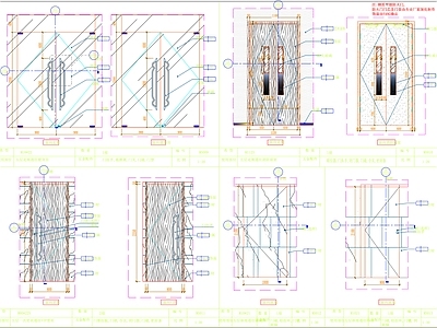 现代门节点 表 工装表 客房表 表 大样 施工图