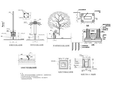 电气节点 电气安装大样 施工图