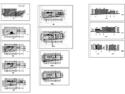 现代图书馆建筑 图书馆建施图 施工图