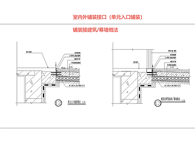 现代景观节点 交界 室内外衔接 施工图