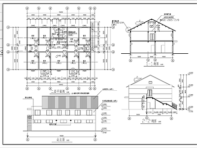 现代民宿建筑 民宿浴池 施工图