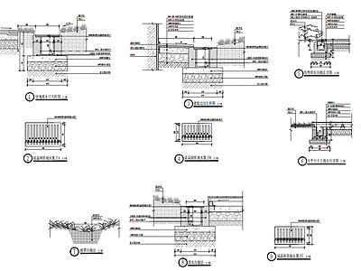 景观节点 排水沟做法 雨水箅子做法 植草沟做法 施工图