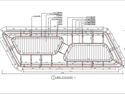 景观节点 两组新中异型廊架 铝板廊架 施工图