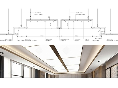 现代吊顶节点 天棚节点 施工图