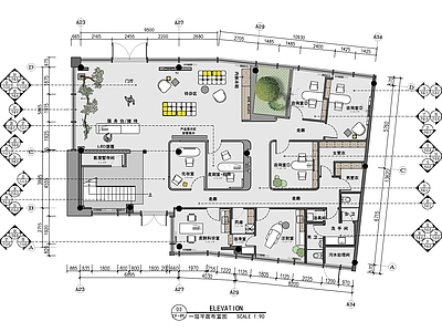 现代医院 500㎡医疗美容 整形医院 医院诊 医疗机构 医美 施工图