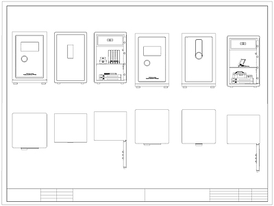 现代柜子 保险柜 保险箱 施工图