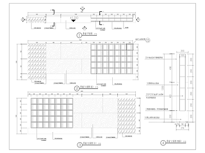 现代景观节点 特色景墙做法详图 施工图