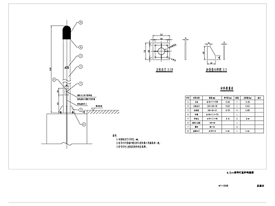 电气节点 交通立杆安装大样 施工图