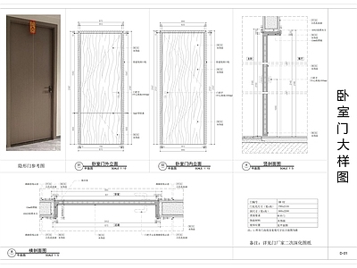 现代门节点 大样图 大样 详图 边框 施工图